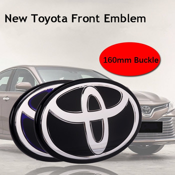 For Toyota Highlander Camry RAV4 CH-R CHR IZOA 160mm Front Grille ABS Hybrid 3d Glossy Emblem Replacement Auto Modification